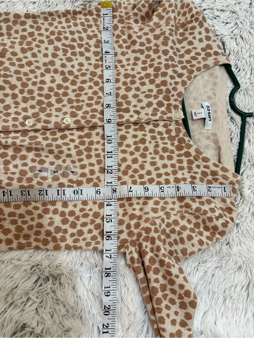 Old Navy Animal Print Cardigan Sweater Small NWT Button Front Lightweight